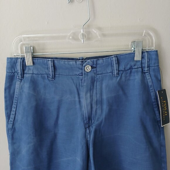Polo Ralph Lauren NWT $59.50‎ Boys Size 16 Blue Cotton Chino Shorts Zipper - Picture 2 of 15